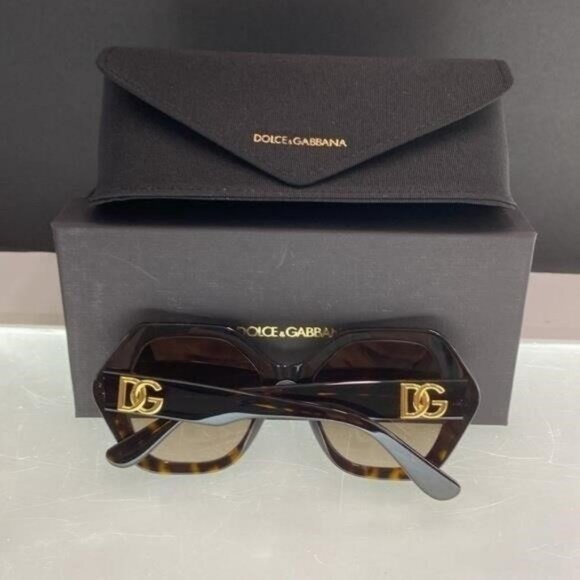 💯 - New Authentic DOLCE & GABBANA Gradient Brown Irregular Ladies Sunglasses - Picture 8 of 16